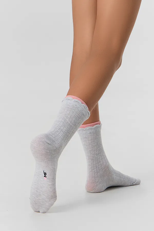 Носки MARK FORMELLE, св.сер.меланж /сухая роза - фото 2