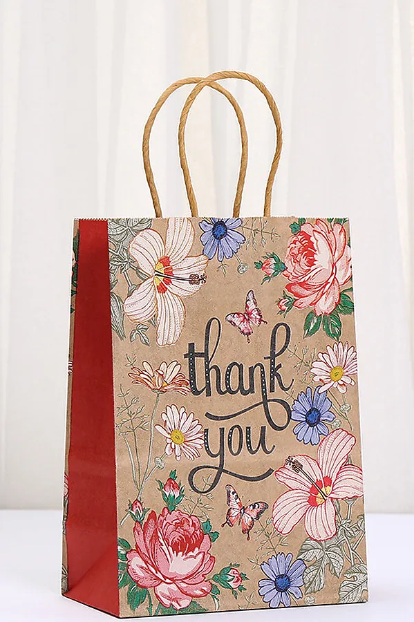 Набор крафт-пакетов подарочных 2 шт НАТАЛИ, желтый/красный - фото 2