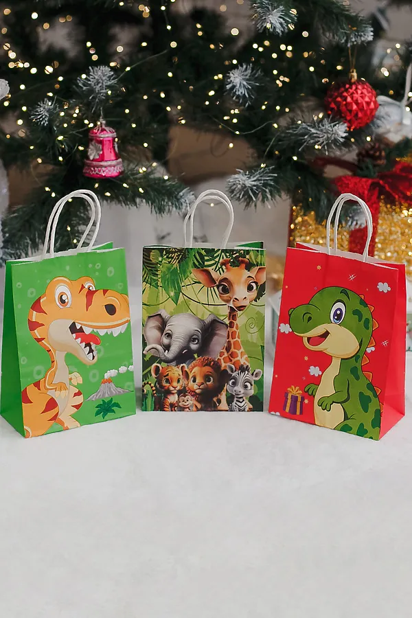 Набор крафт-пакетов подарочных на день рождения 3 шт НАТАЛИ, разноцветные - фото 2