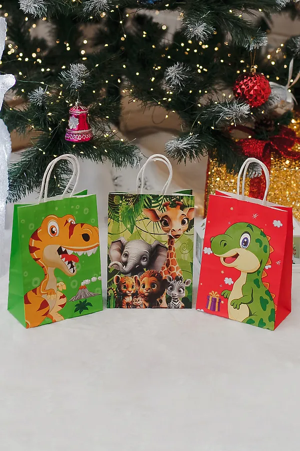 Набор крафт-пакетов подарочных на день рождения 3 шт НАТАЛИ, разноцветные - фото 2