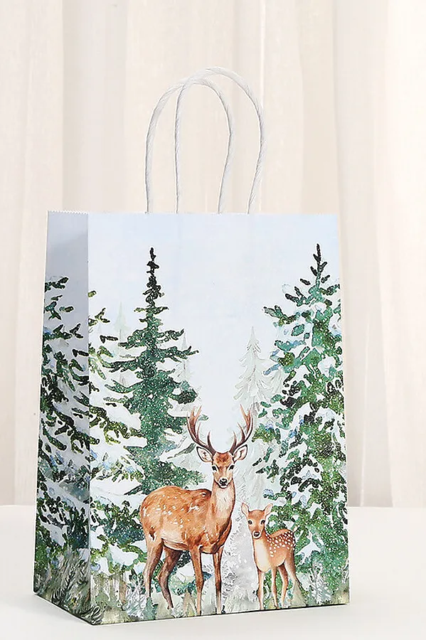 Набор крафт-пакетов подарочных новогодних 3 шт НАТАЛИ, зеленый - фото 2