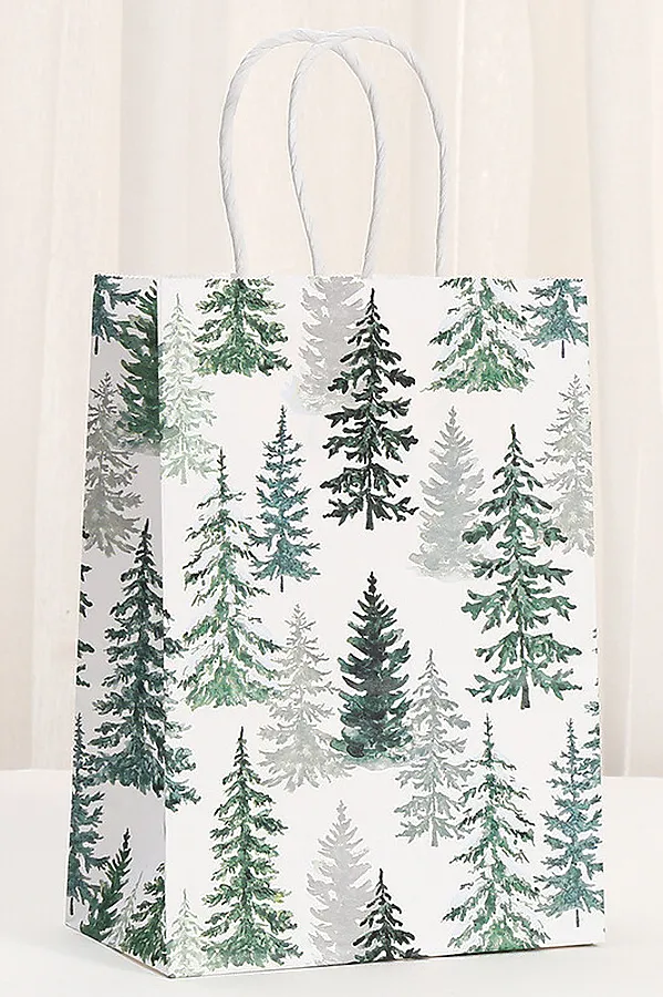 Набор крафт-пакетов подарочных новогодних 3 шт НАТАЛИ, зеленый - фото 2