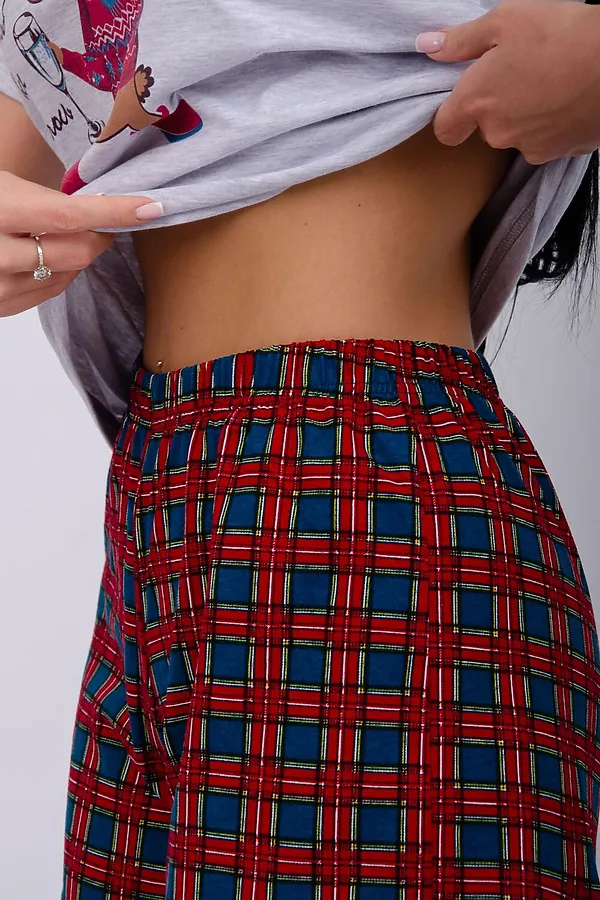 Пижама с шортами Приколось НАТАЛИ, светло-серый меланж - фото 2