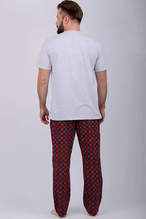 Пижама с брюками Приколось 3 НАТАЛИ, светло-серый меланж - фото 2