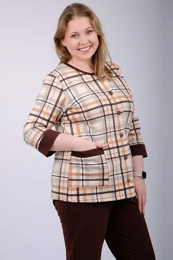 Пижама с брюками Талисман НАТАЛИ, бежевый - фото 2