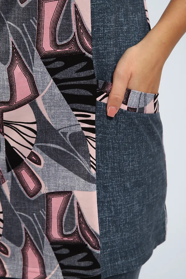 Костюм с бриджами 361 НАТАЛИ, серый - фото 2