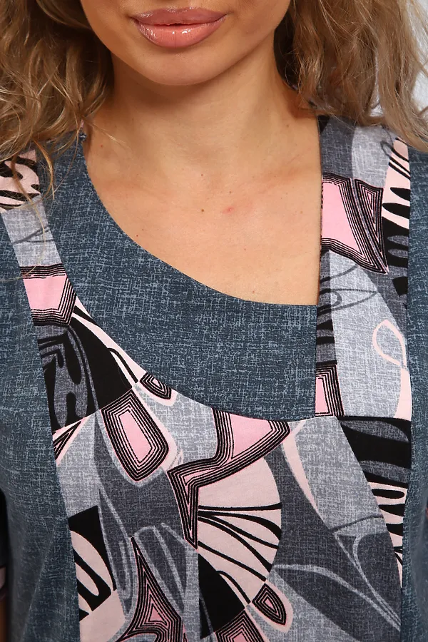 Костюм с бриджами 361 НАТАЛИ, серый - фото 2