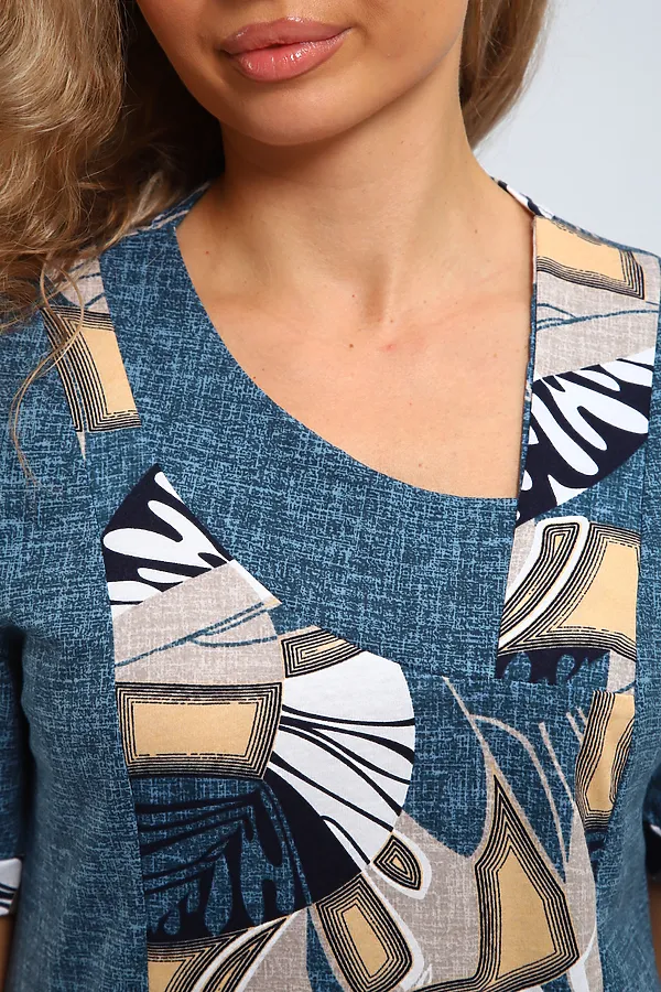 Костюм с бриджами 347 НАТАЛИ, серо-голубой - фото 2