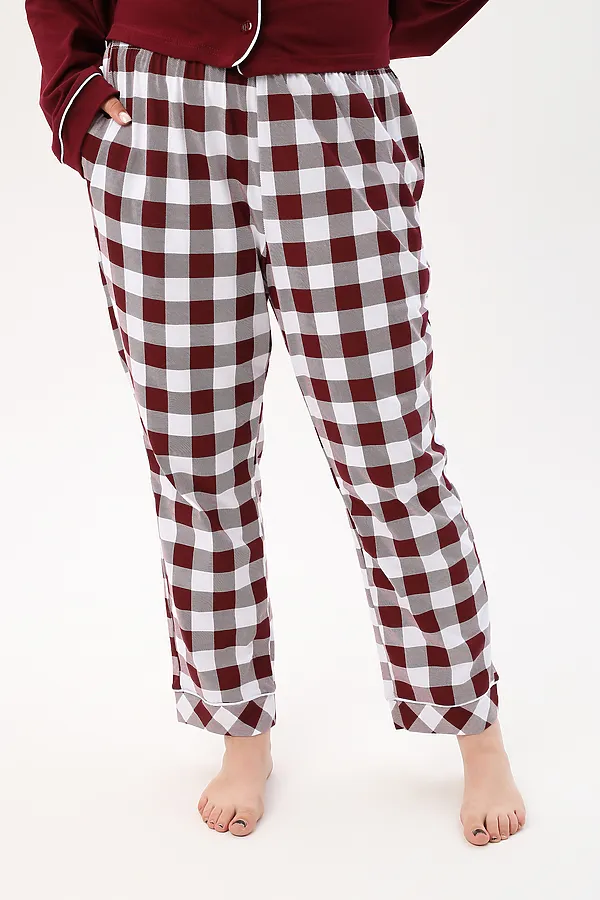 Пижама с брюками Облако НАТАЛИ, бордовый - фото 2