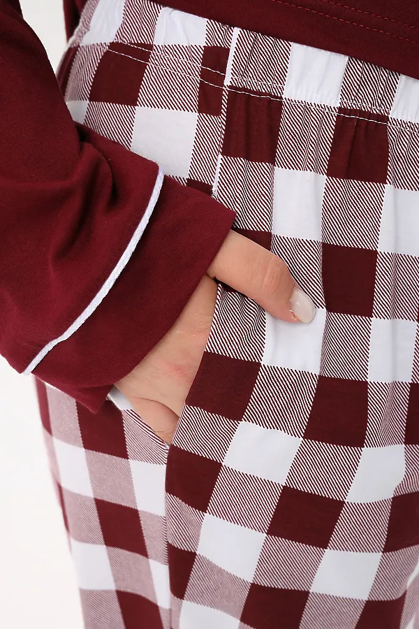 Пижама с брюками Облако НАТАЛИ, бордовый - фото 2