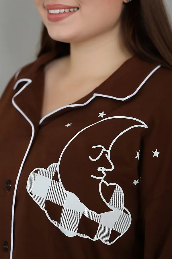 Пижама с брюками Облако НАТАЛИ, коричневый - фото 2