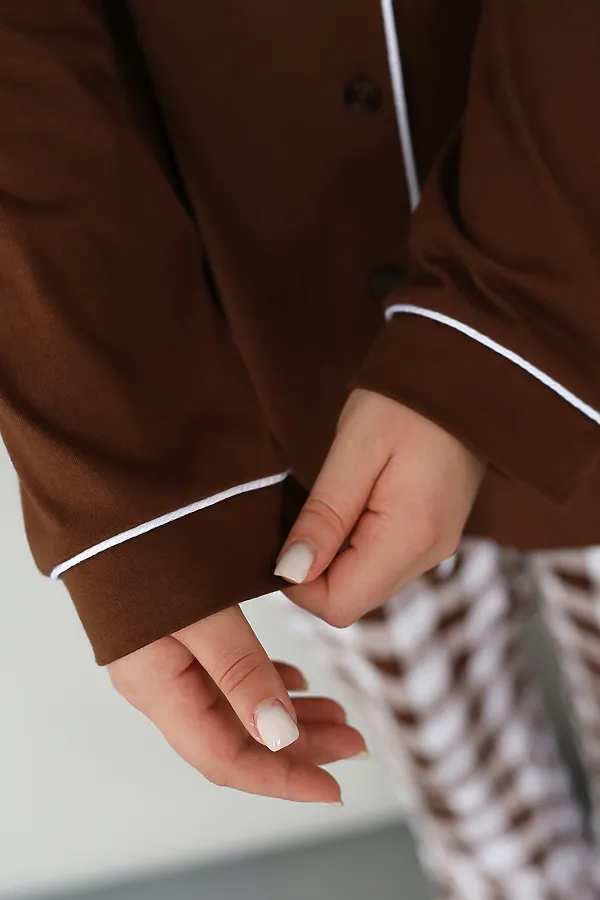 Пижама с брюками Облако НАТАЛИ, коричневый - фото 2