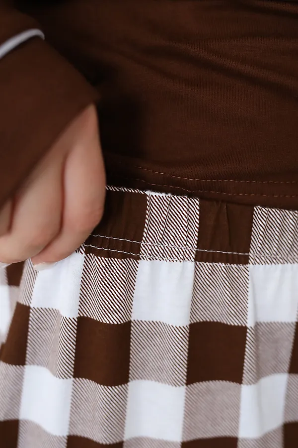 Пижама с брюками Облако НАТАЛИ, коричневый - фото 2