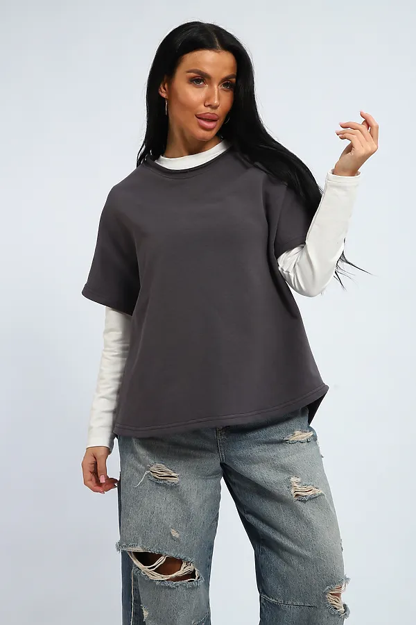 Жилет 348 НАТАЛИ, серый - фото 2