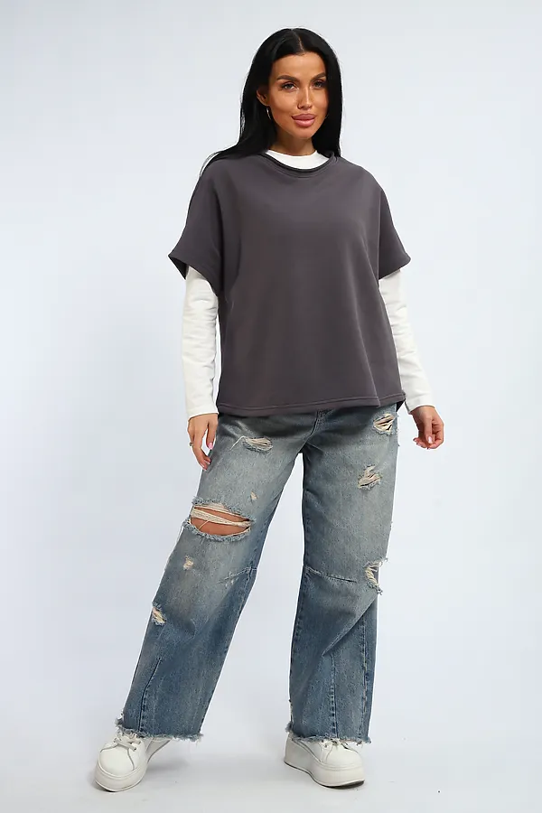 Жилет 348 НАТАЛИ, серый - фото 2