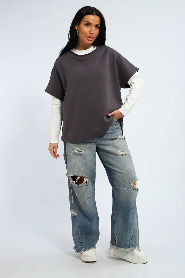 Жилет 348 НАТАЛИ, серый - фото 2