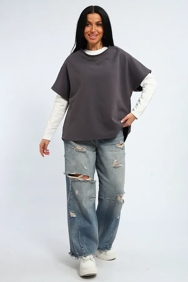 Жилет 348 НАТАЛИ, серый - фото 2