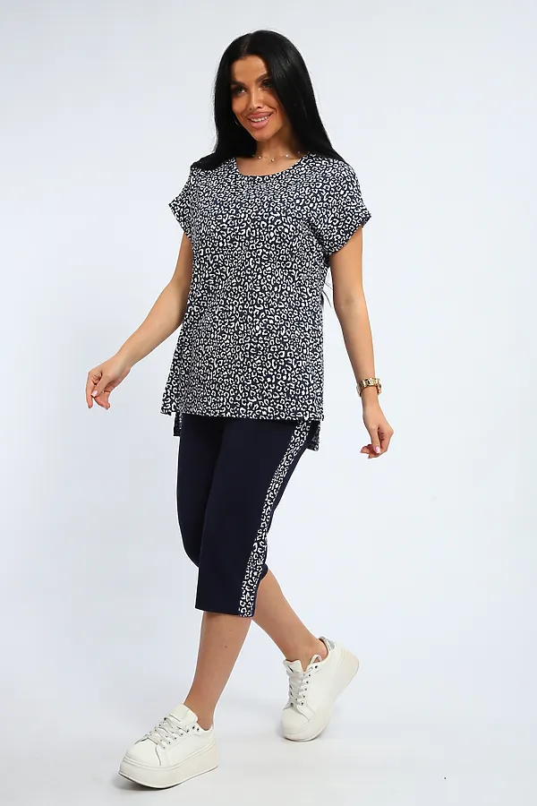 Костюм с бриджами 330 НАТАЛИ, темно-синий - фото 2