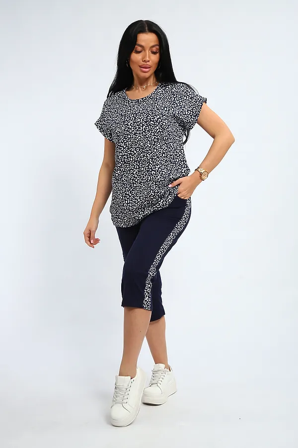 Костюм с бриджами 330 НАТАЛИ, темно-синий - фото 2