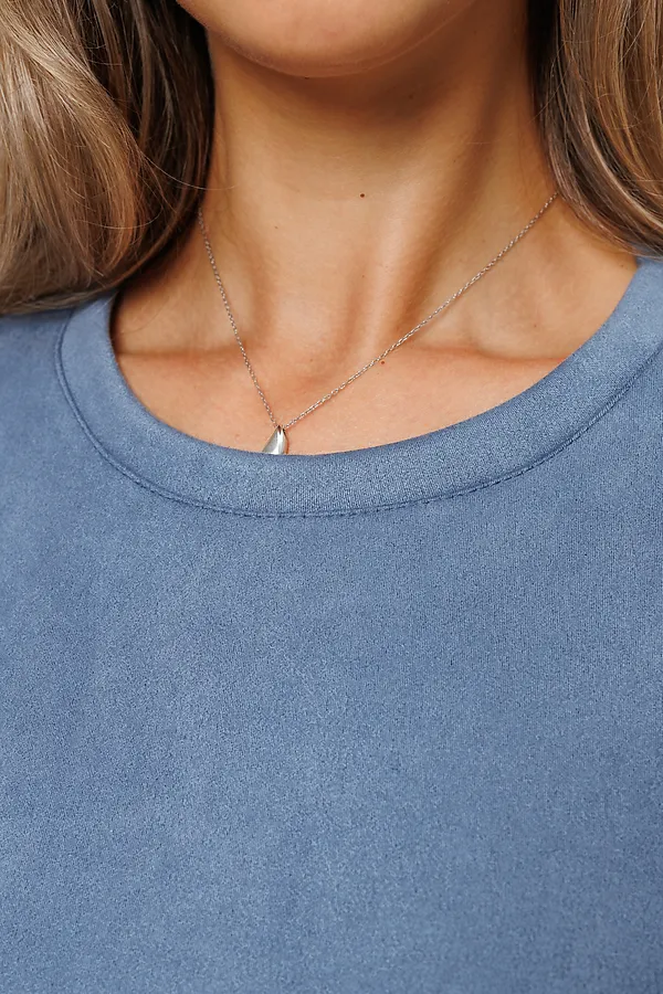 Костюм с брюками замшевый брючный 43043 НАТАЛИ, синий - фото 2