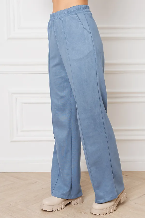 Костюм с брюками замшевый брючный 43043 НАТАЛИ, синий - фото 2