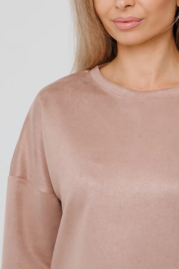 Костюм с брюками замшевый брючный 43043 НАТАЛИ, светло-бежевый - фото 2