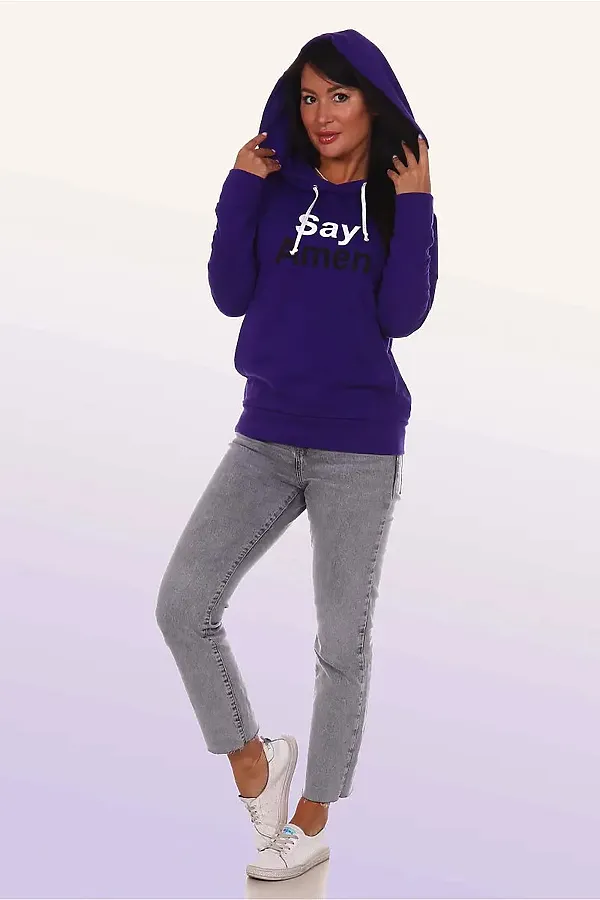 Худи с капюшоном арт. 1031 НАТАЛИ, фиолетовый - фото 2