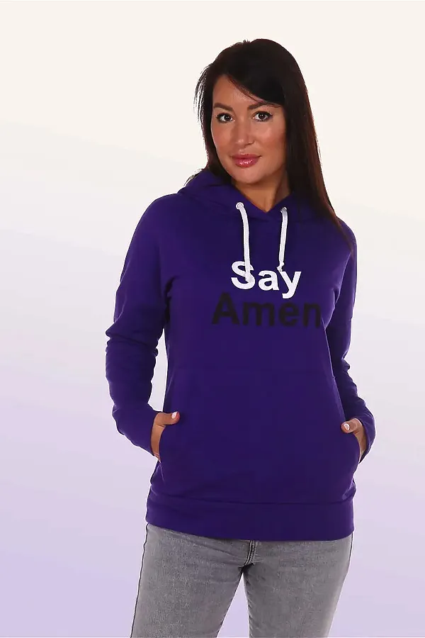 Худи с капюшоном арт. 1031 НАТАЛИ, фиолетовый - фото 2