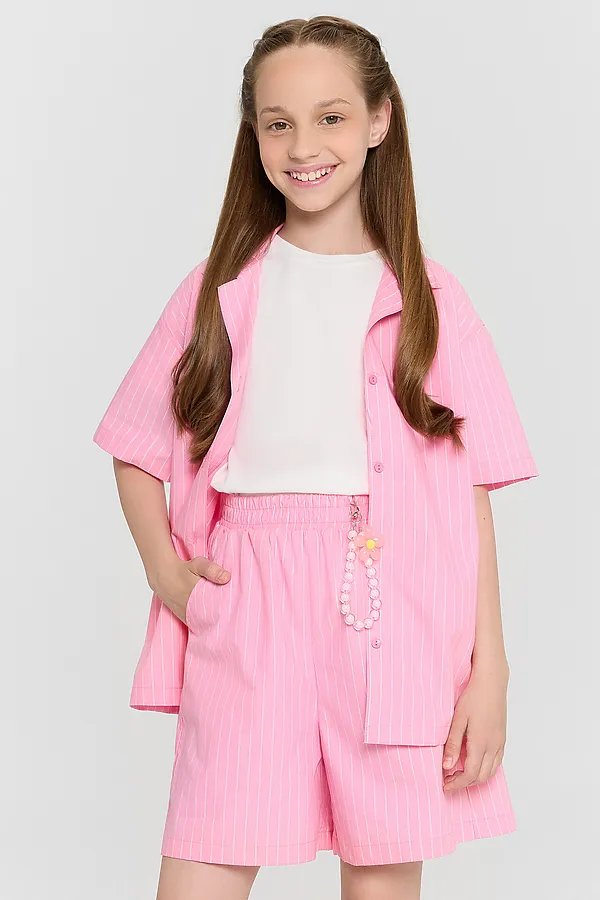 Рубашка MARK FORMELLE, полоска на розовом - фото 2