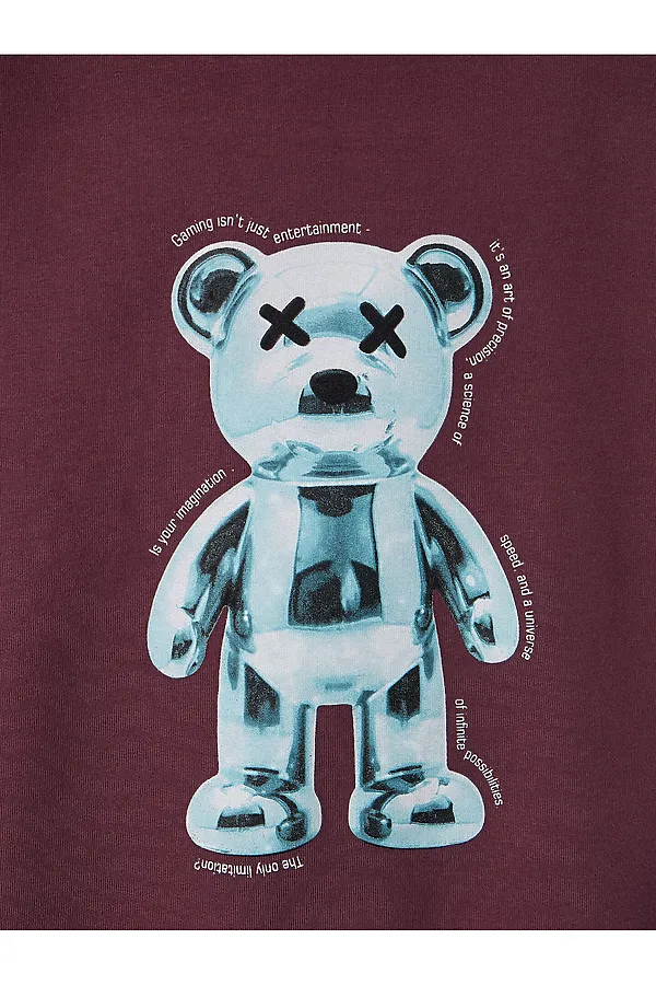 Свитшот MARK FORMELLE, ежевичный +печать - фото 2