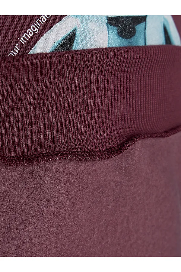 Свитшот MARK FORMELLE, ежевичный +печать - фото 2