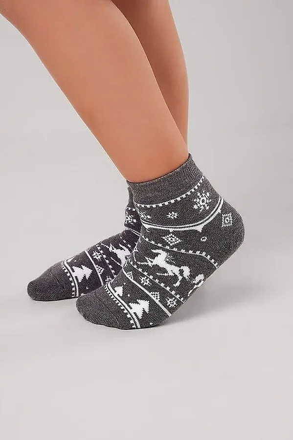 Носки CLEVER, меланж т.серый - фото 2