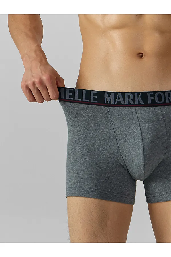 Трусы MARK FORMELLE, меланж темно-серый 4348-f +печать - фото 2