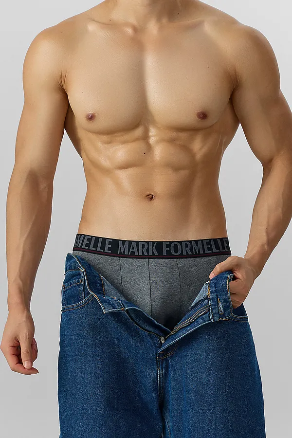 Трусы MARK FORMELLE, меланж темно-серый 4348-f +печать - фото 2