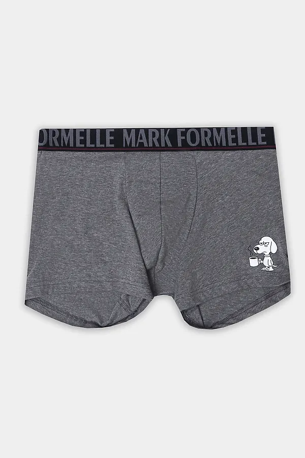 Трусы MARK FORMELLE, меланж темно-серый 4348-f +печать - фото 2