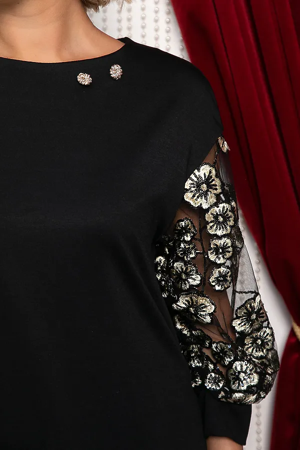 Платье LADY TAIGA, черное/золото - фото 2