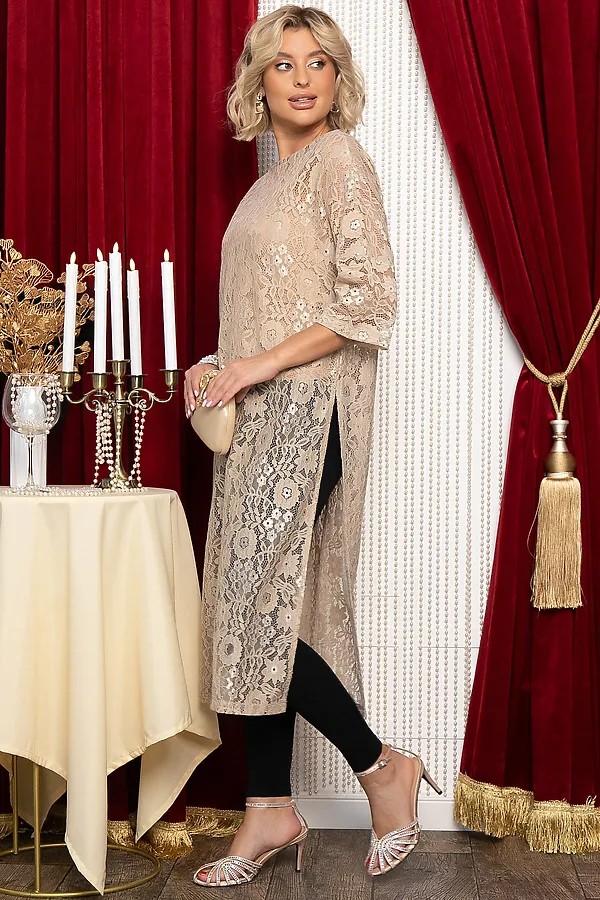 Туника LADY TAIGA, бежевое - фото 2