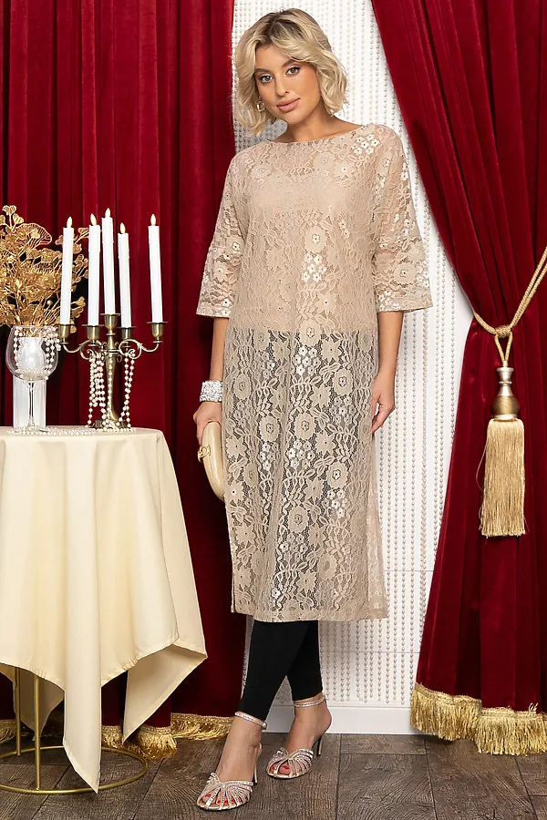 Туника LADY TAIGA, бежевое - фото 2