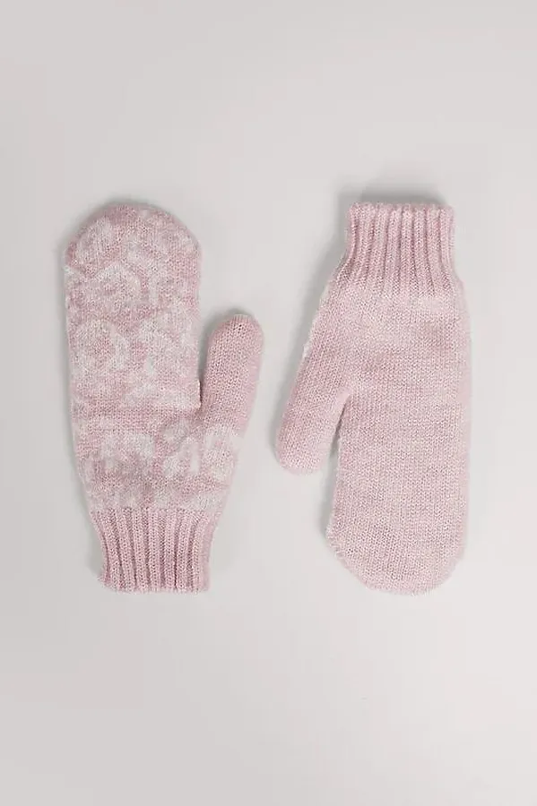 Варежки CLEVER, св.розовый/молочный - фото 2