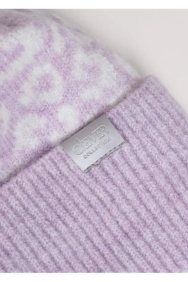 Шапка CLEVER, св.сиреневый/молочный - фото 2