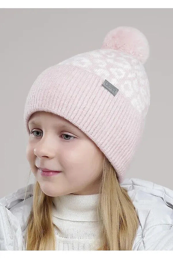 Шапка CLEVER, св.розовый/молочный - фото 2