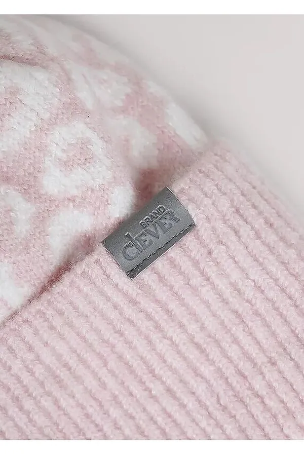 Шапка CLEVER, св.розовый/молочный - фото 2