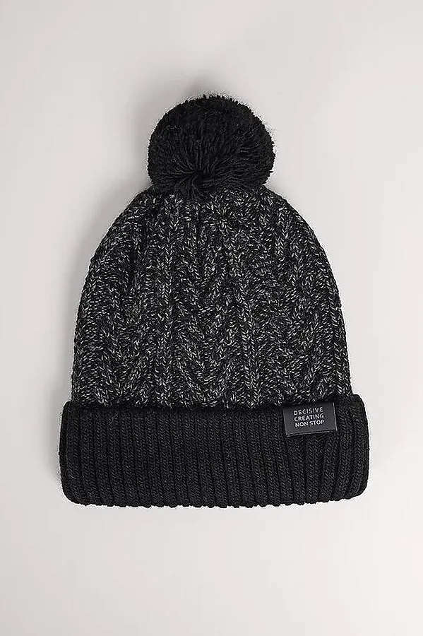 Шапка CLEVER, чёрный/меланж т.серый - фото 2