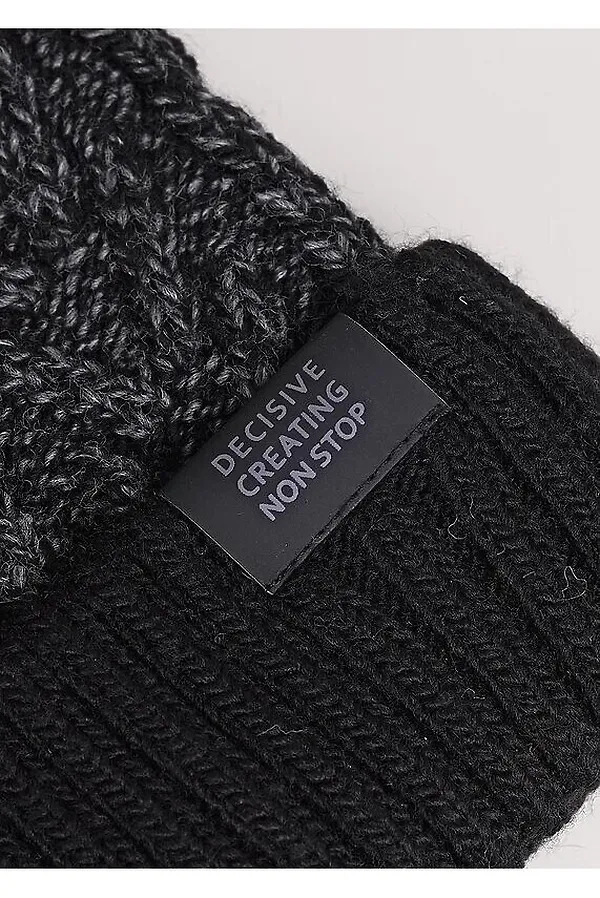 Шапка CLEVER, чёрный/меланж т.серый - фото 2