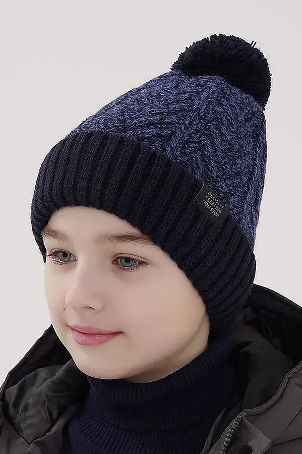 Шапка CLEVER, т.синий/св.джинсовый - фото 2