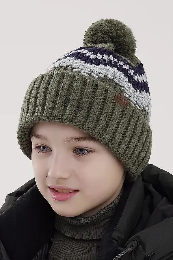 Шапка CLEVER, хаки/т.синий - фото 2