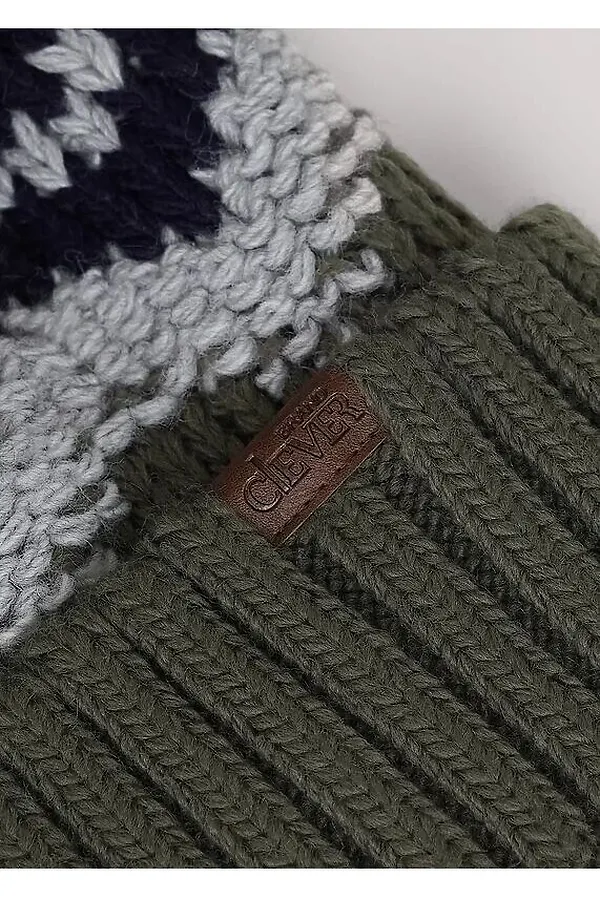 Шапка CLEVER, хаки/т.синий - фото 2