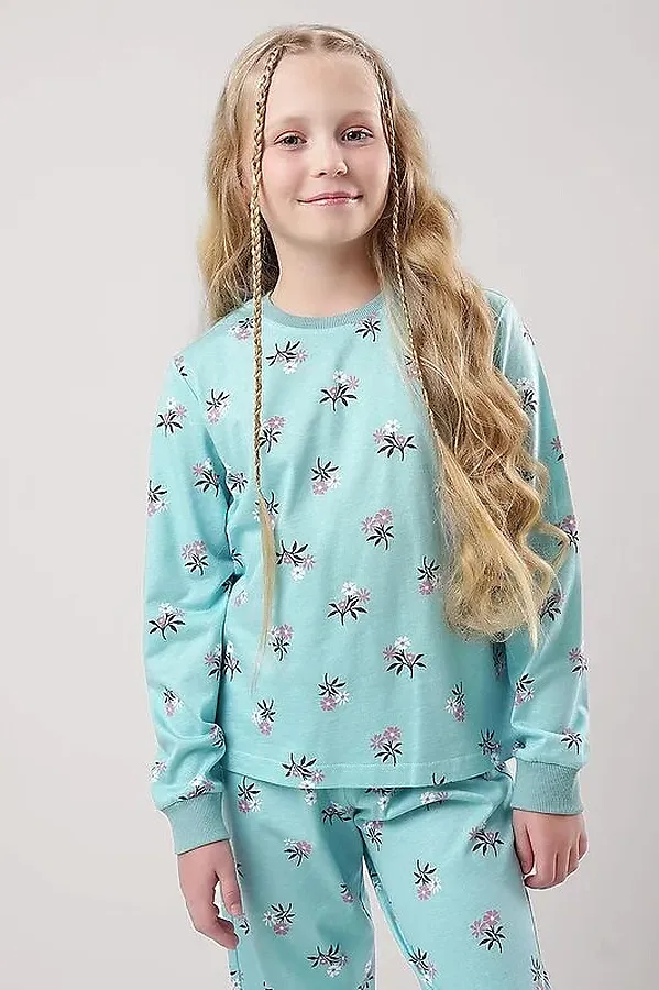 Пижама CLEVER, св.бирюзовый/т.коричневый - фото 2