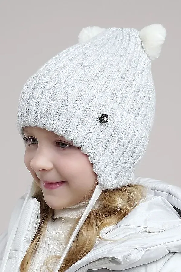 Шапка CLEVER, молочный/серый металлик - фото 2