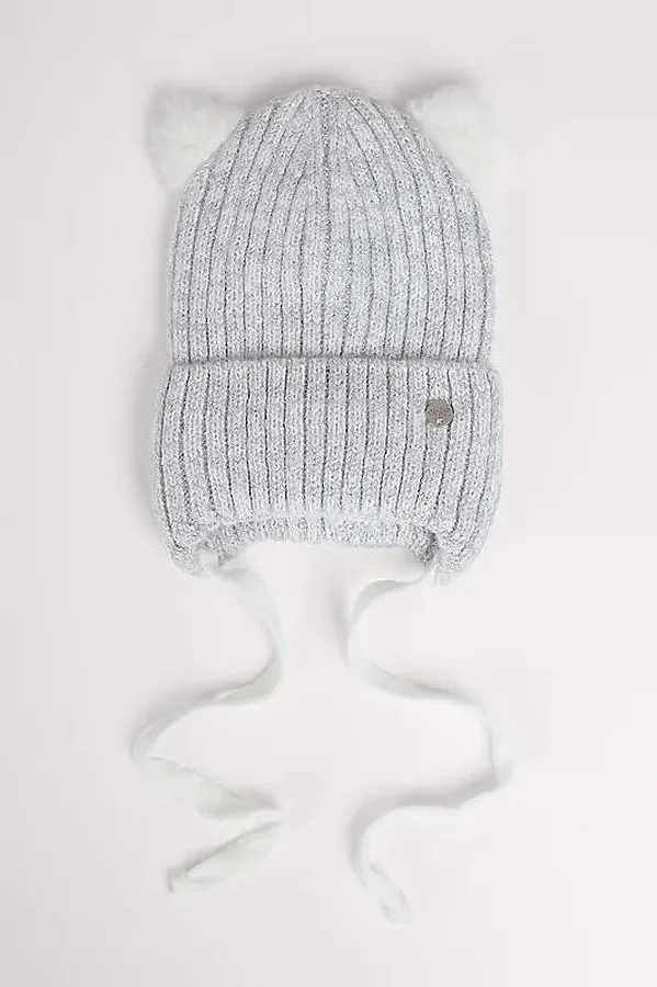 Шапка CLEVER, молочный/серый металлик - фото 2
